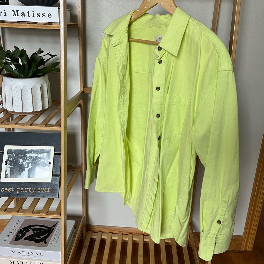 Acid Yellow Button Up